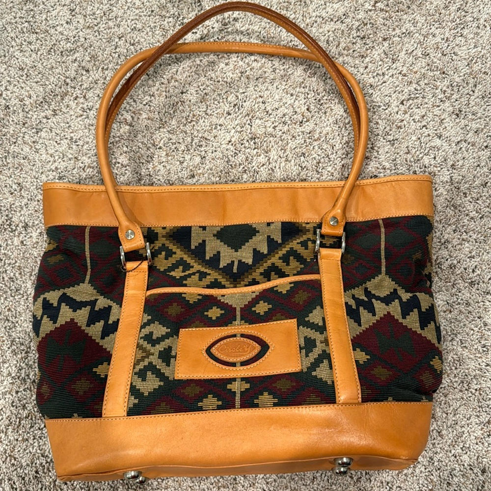 Vintage Circle Y Western weekender bag